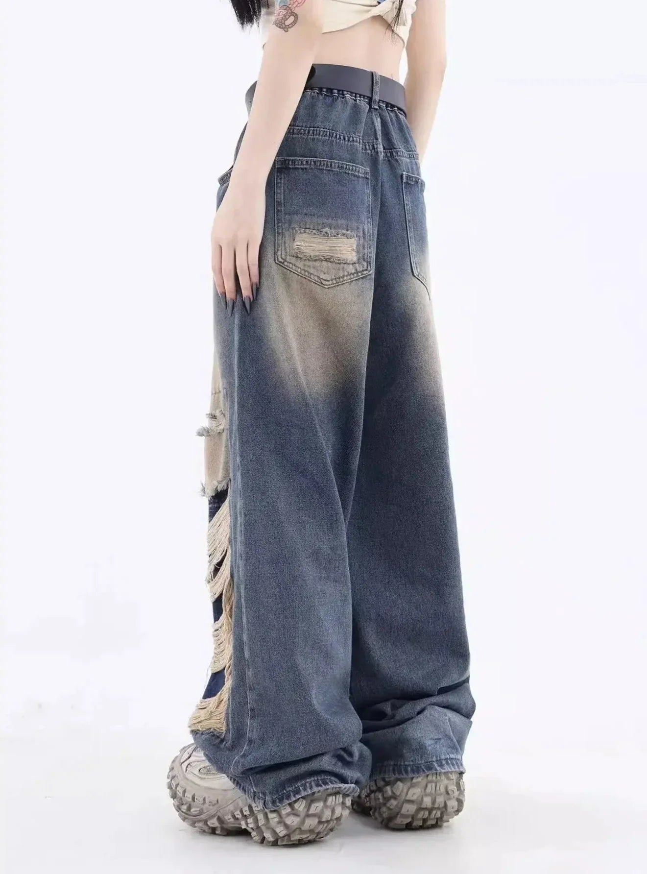 Zerrissene Lockere Jeans mit Lässigem Stil für Frauen