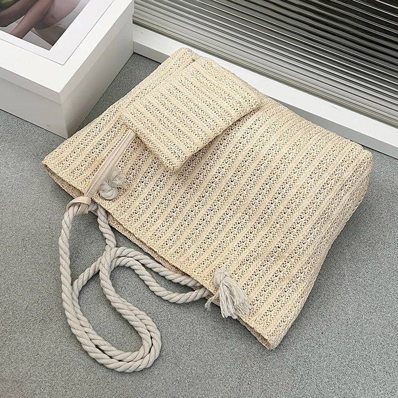 Riley | Große Rieten-Strandtasche Damen