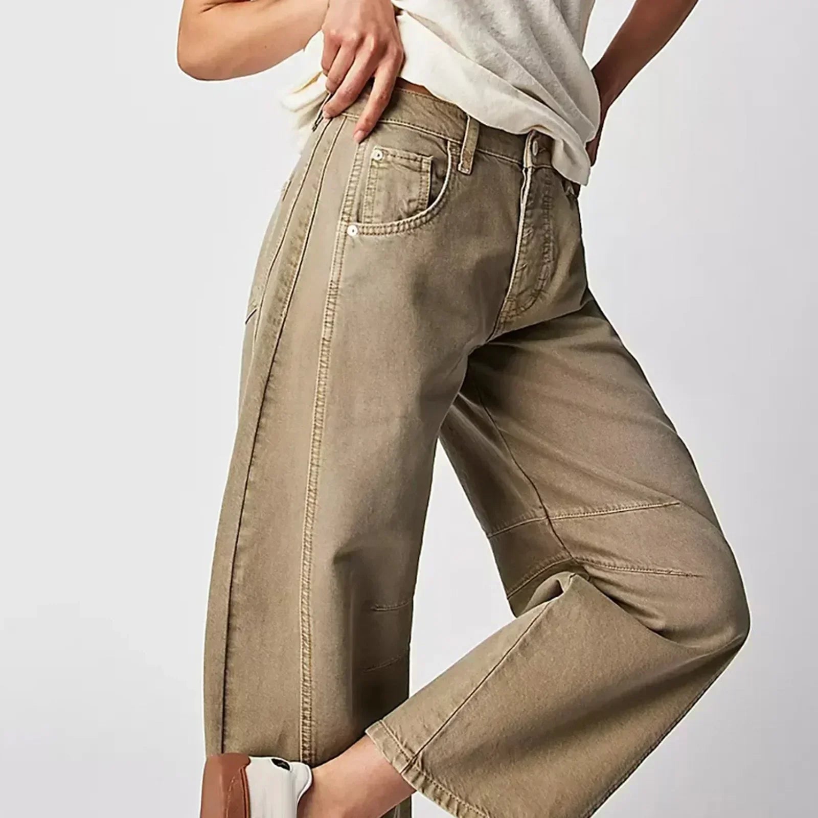 Weit geschnittene Hose mit mühelosem Stil für Damen