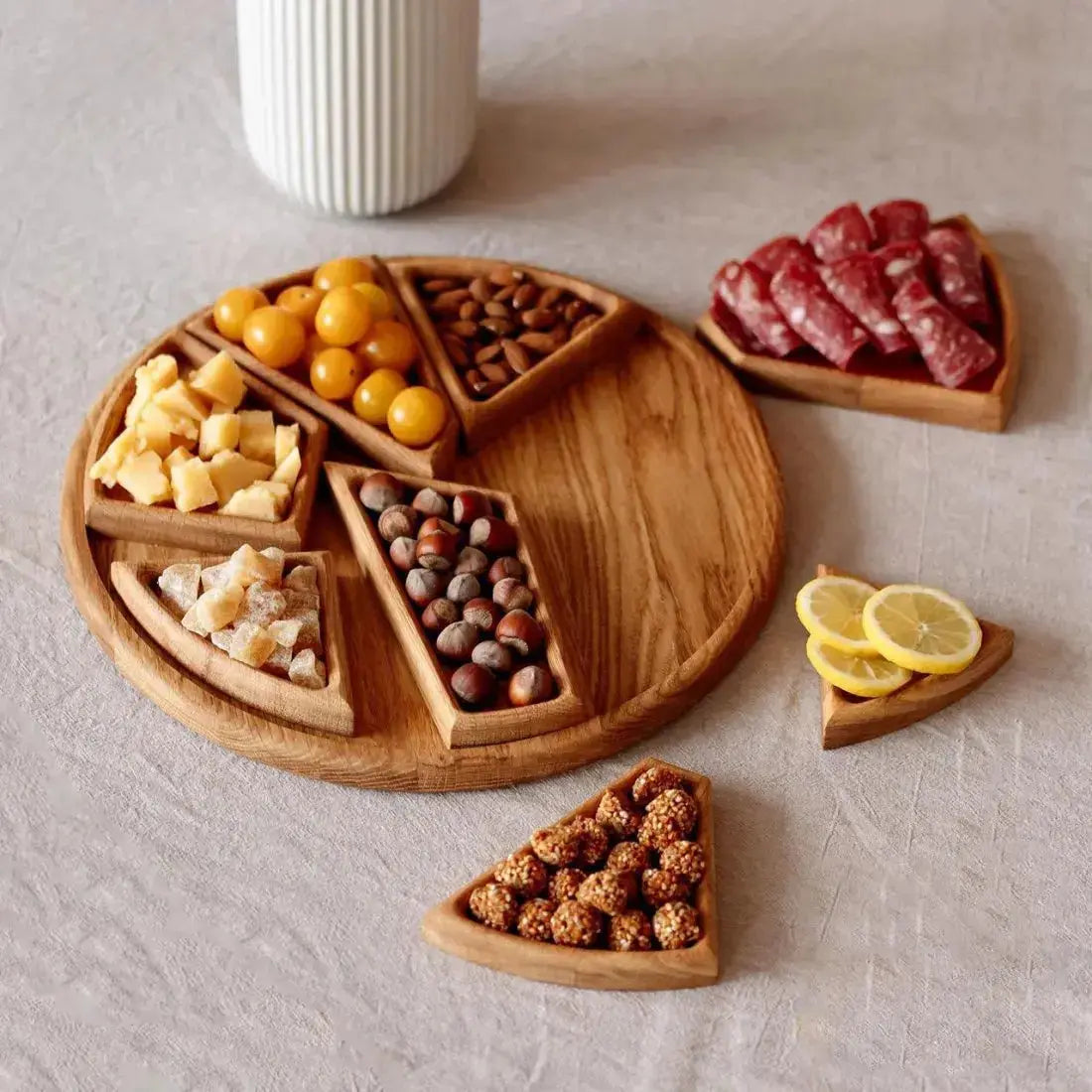 Serviertablett-Set aus Holz product image 4