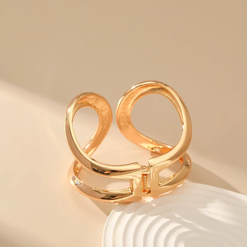 Metall Ausschnitt Offenes Armband in Gold Für Damen