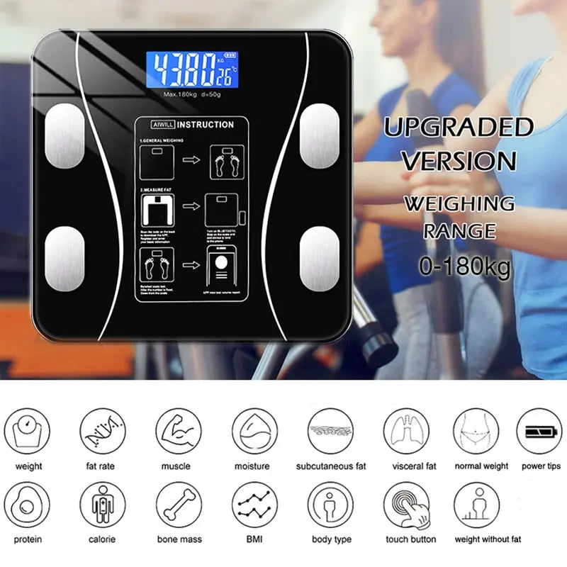 Körperanalyse-Waage mit Bluetooth-App – 11 Messwerte, 180 kg Tragkraft product image 5