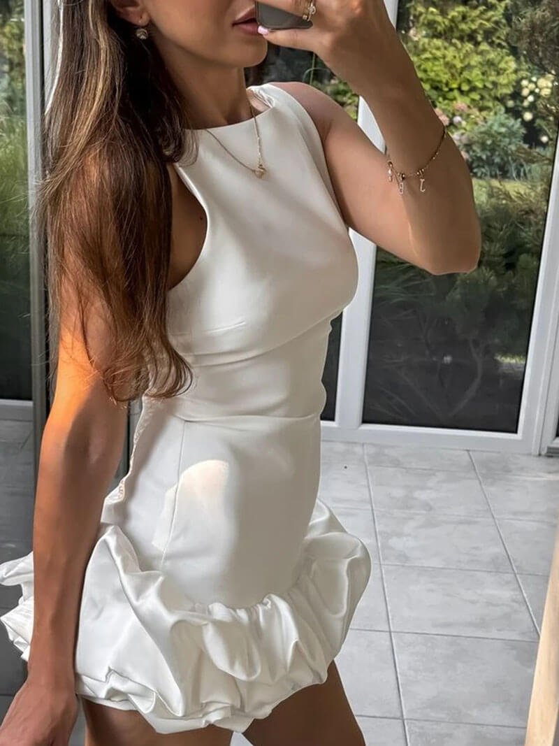 Elegantes ärmelloses Minikleid mit modernem Design Für Frauen