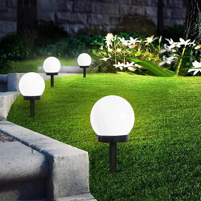 Solar-Gartenleuchten Kugel – Automatisch, warmes Licht, kabellos (2 Stück) product image 1