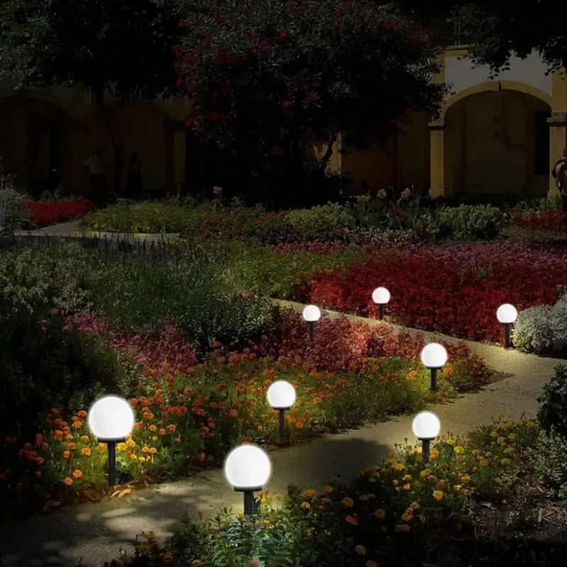 Solar-Gartenleuchten Kugel – Automatisch, warmes Licht, kabellos (2 Stück) product image 3