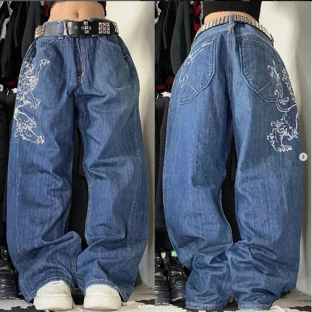 Sunhilde | Baggy Cargo Jeans mit Taschen