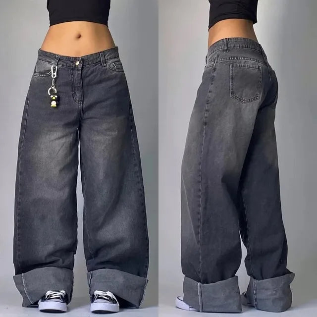 Sunhilde | Baggy Cargo Jeans mit Taschen