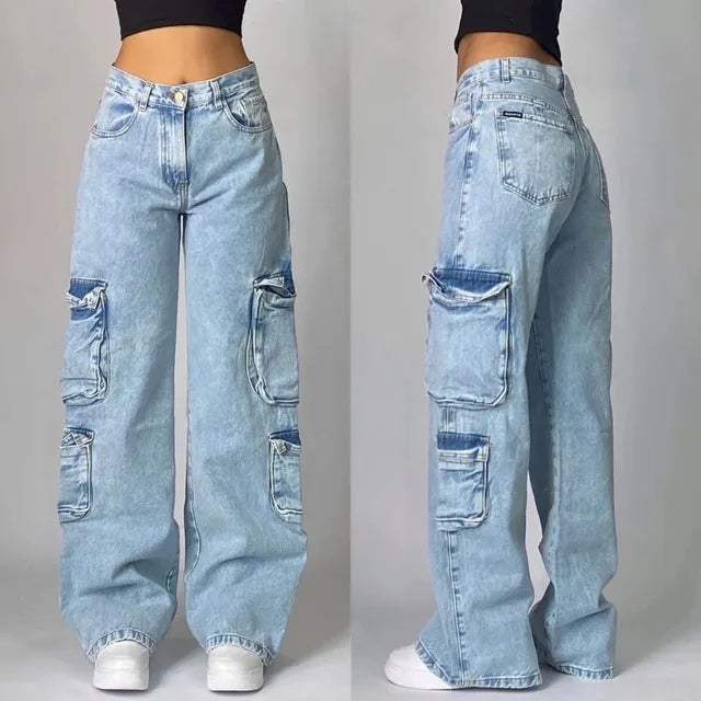 Sunhilde | Baggy Cargo Jeans mit Taschen