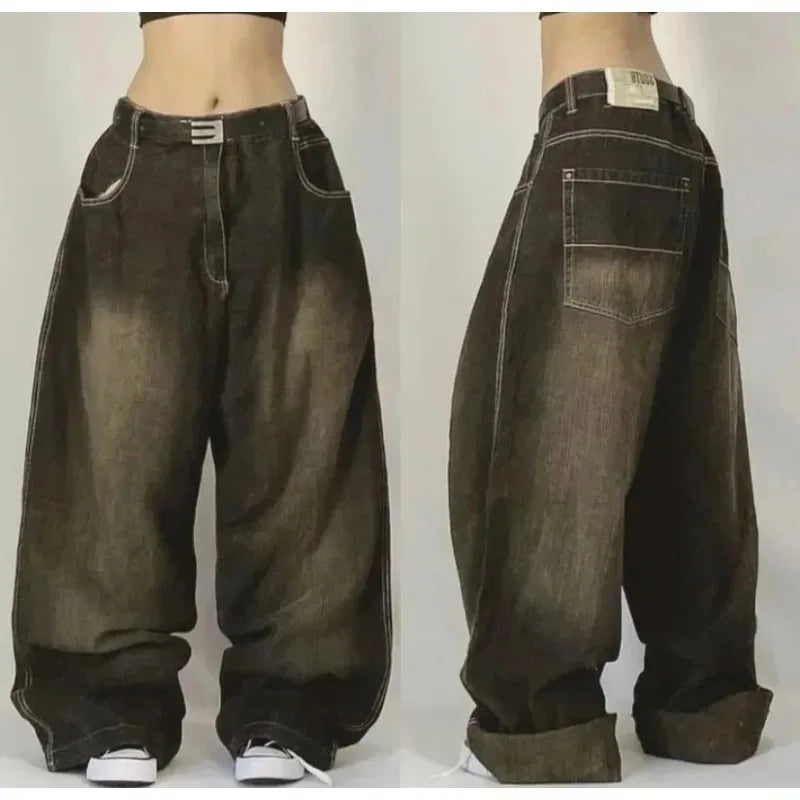 Sunhilde | Baggy Cargo Jeans mit Taschen