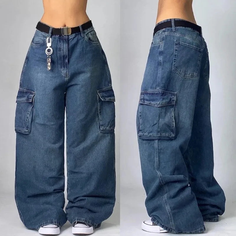 Sunhilde | Baggy Cargo Jeans mit Taschen