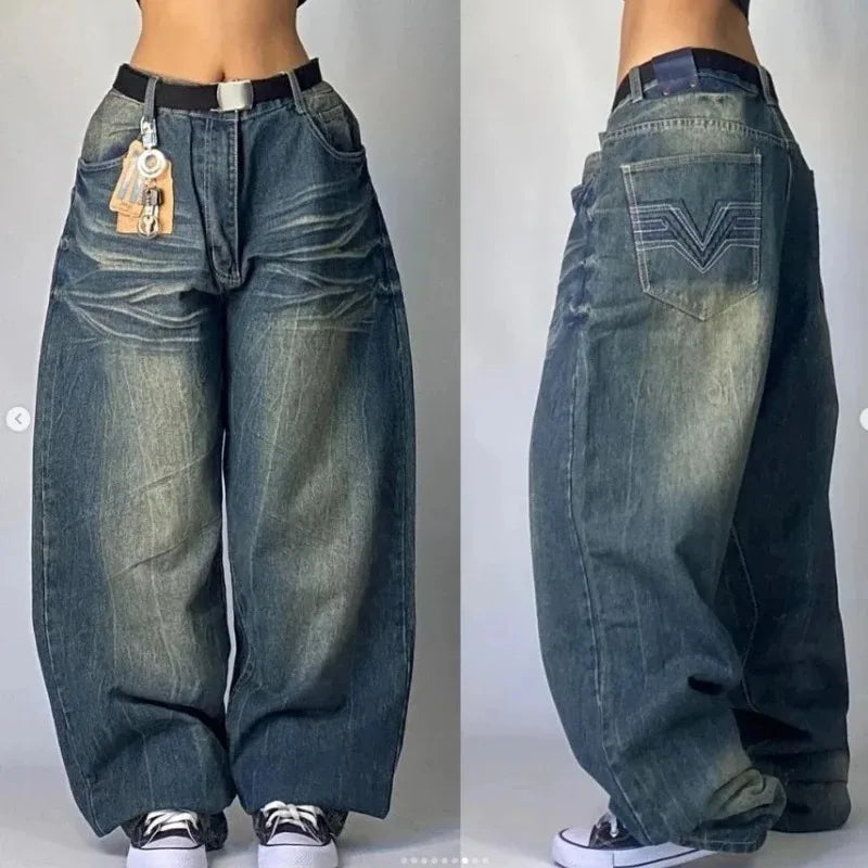 Sunhilde | Baggy Cargo Jeans mit Taschen
