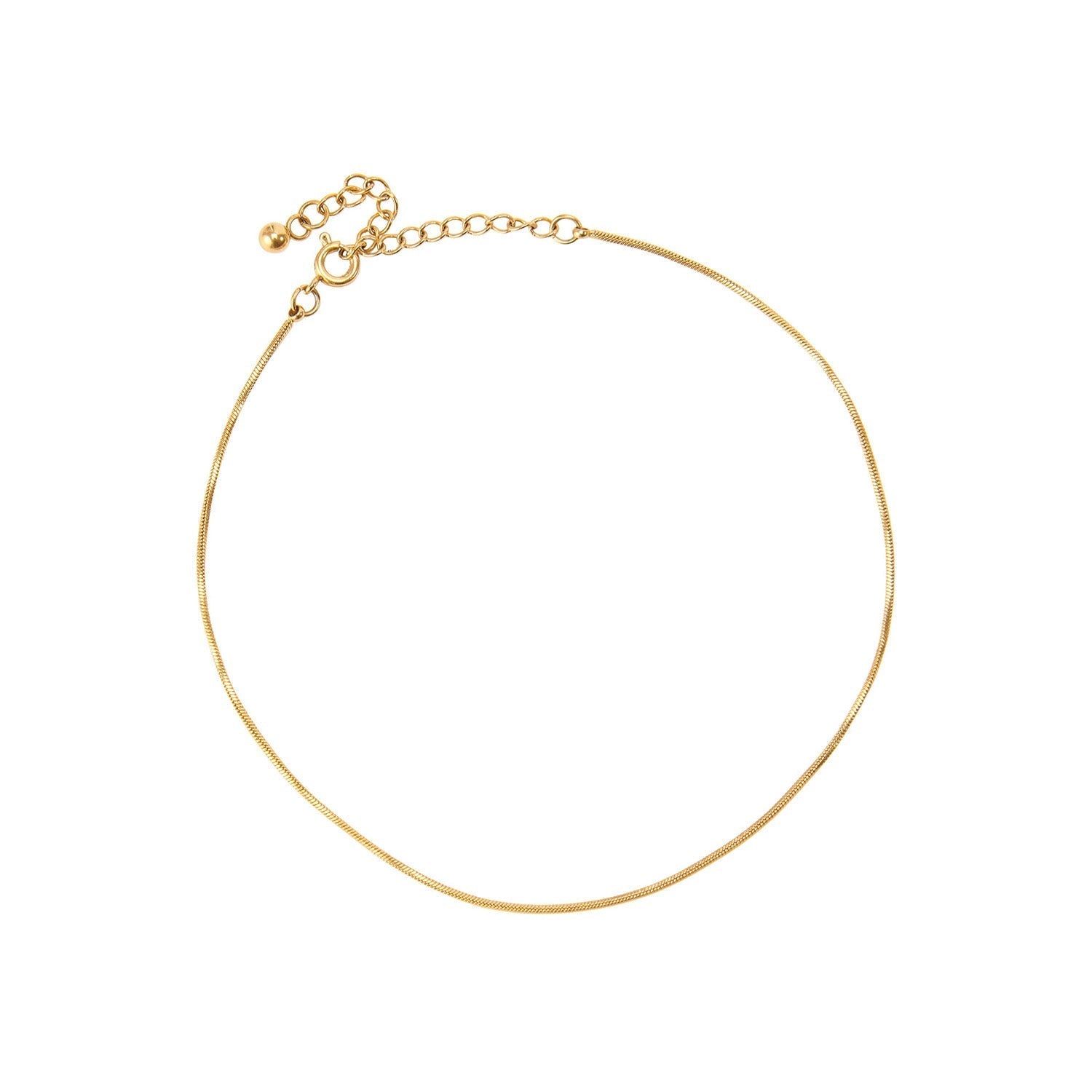 Minimalistische Goldene Schlangenkette für Damen