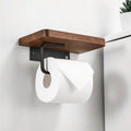 Toilettenpapierhalter mit Holzablage – Zur Wandmontage product image 1