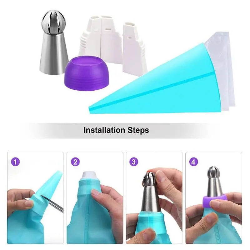 CakeOver™ – Torten-Dekorationsset aus Edelstahl [4 + 4 Gratis]