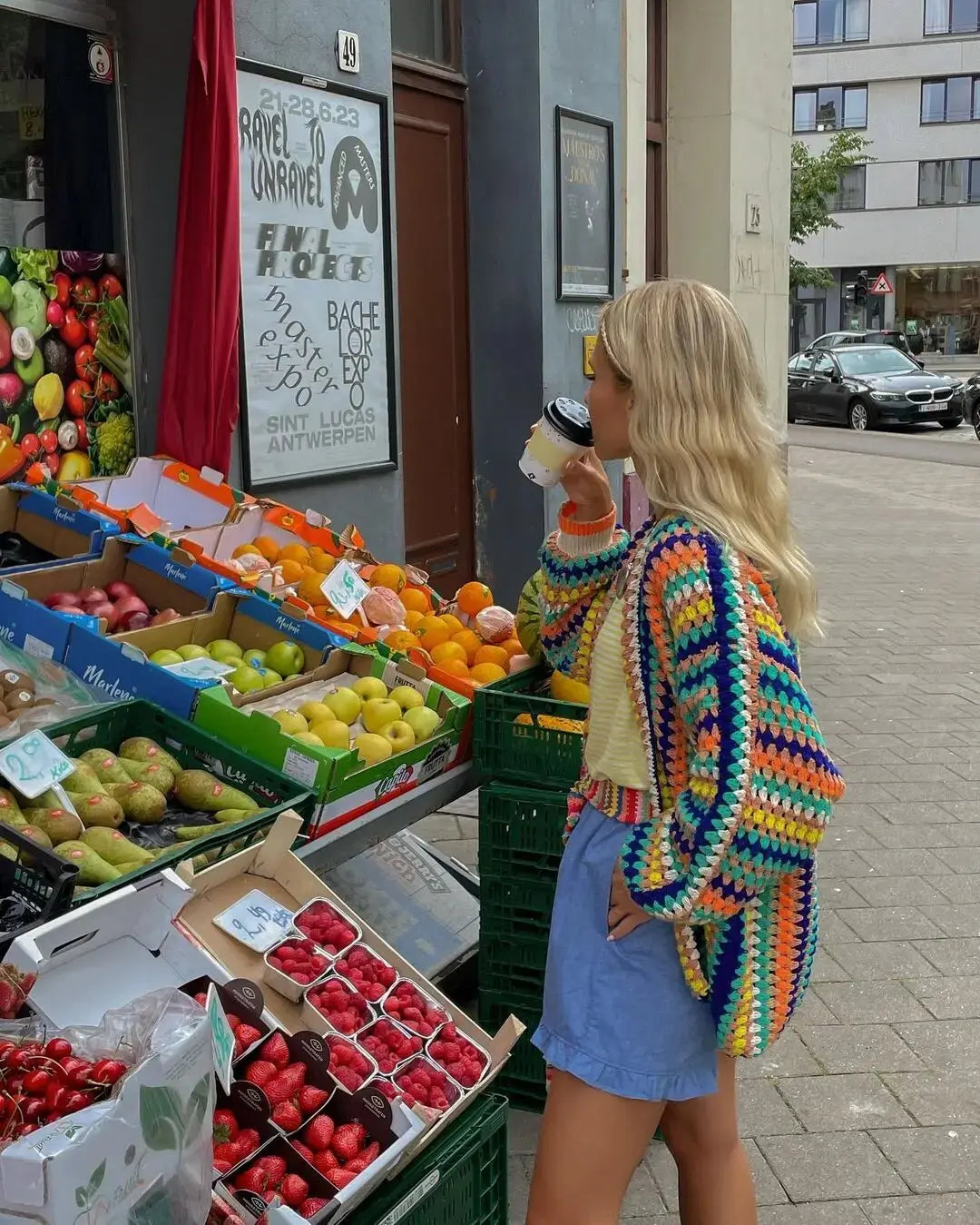 Boho-Häkel-Cardigan Für Frauen