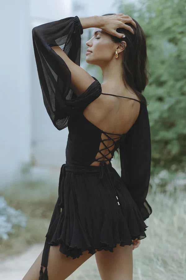 Elegantes schulterfreies Minikleid mit Stil für Damen