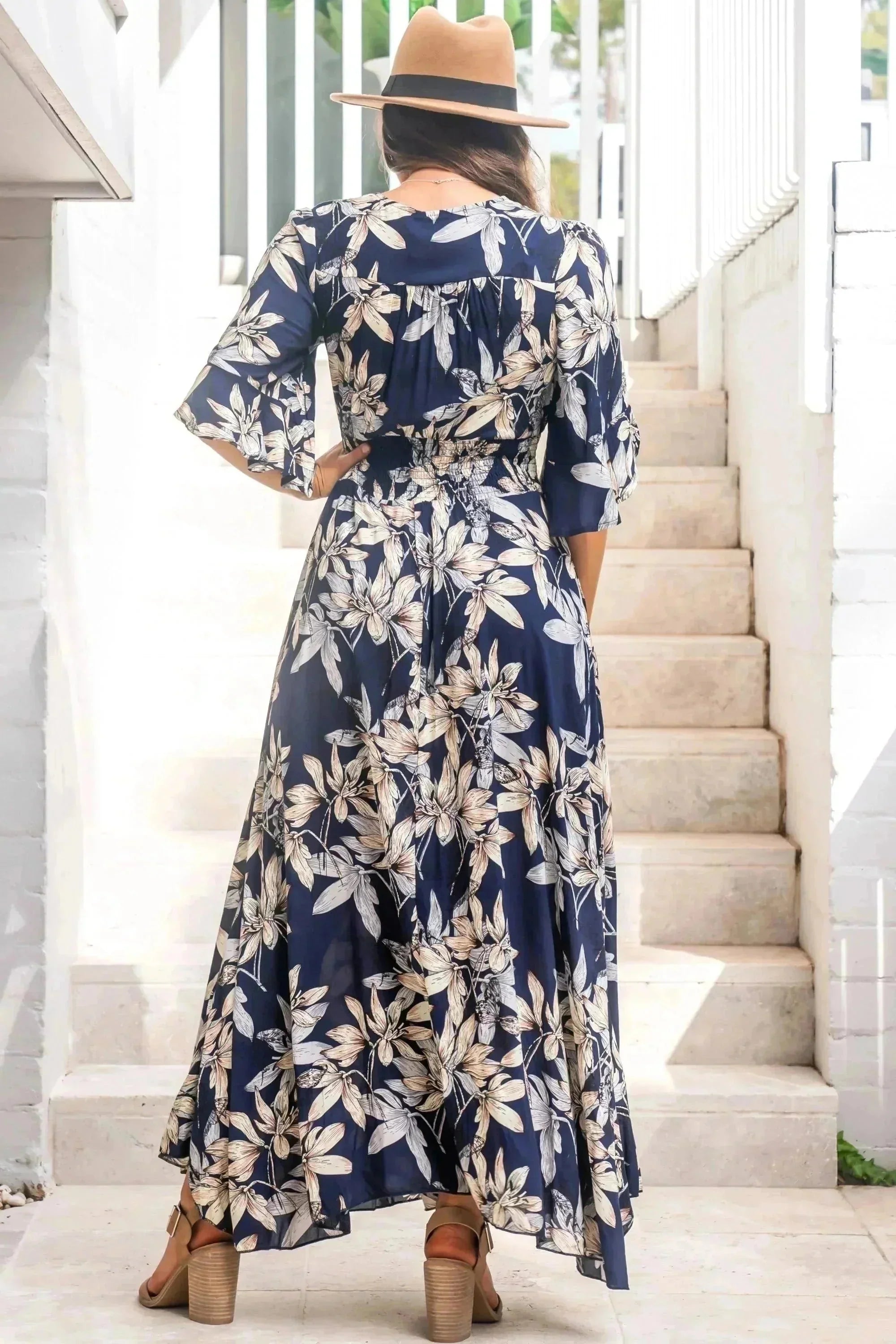 Evalora | Elegantes Boho Maxikleid
