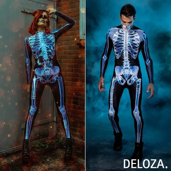 SkullSuit™ – Röntgen-Skelett-Kostüm Halloween Party [50% Rabatt]