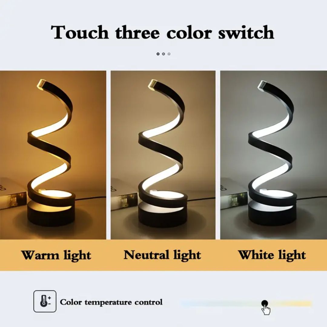 Spiral-LED-Tischlampe – Dimmbar mit Touchsteuerung product image 5