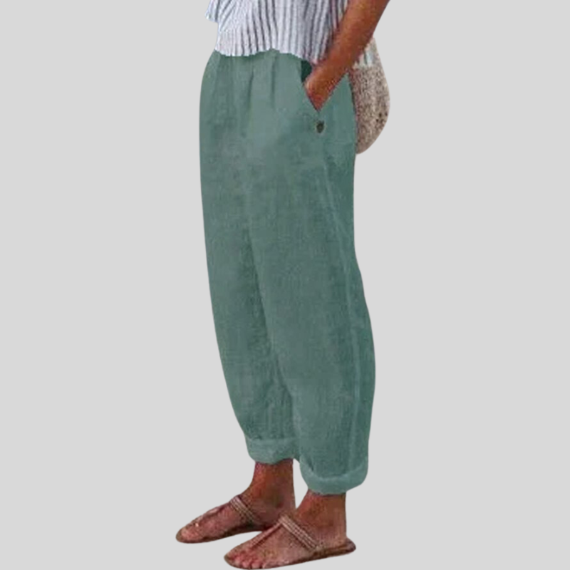 Romhilda | Weiche Leinenhose mit Seitentaschen aus Leinen
