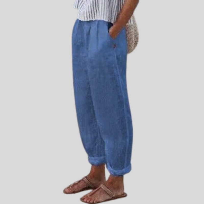 Romhilda | Weiche Leinenhose mit Seitentaschen aus Leinen