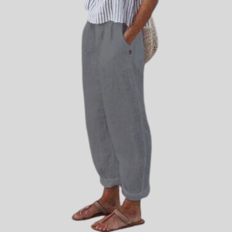 Romhilda | Weiche Leinenhose mit Seitentaschen aus Leinen