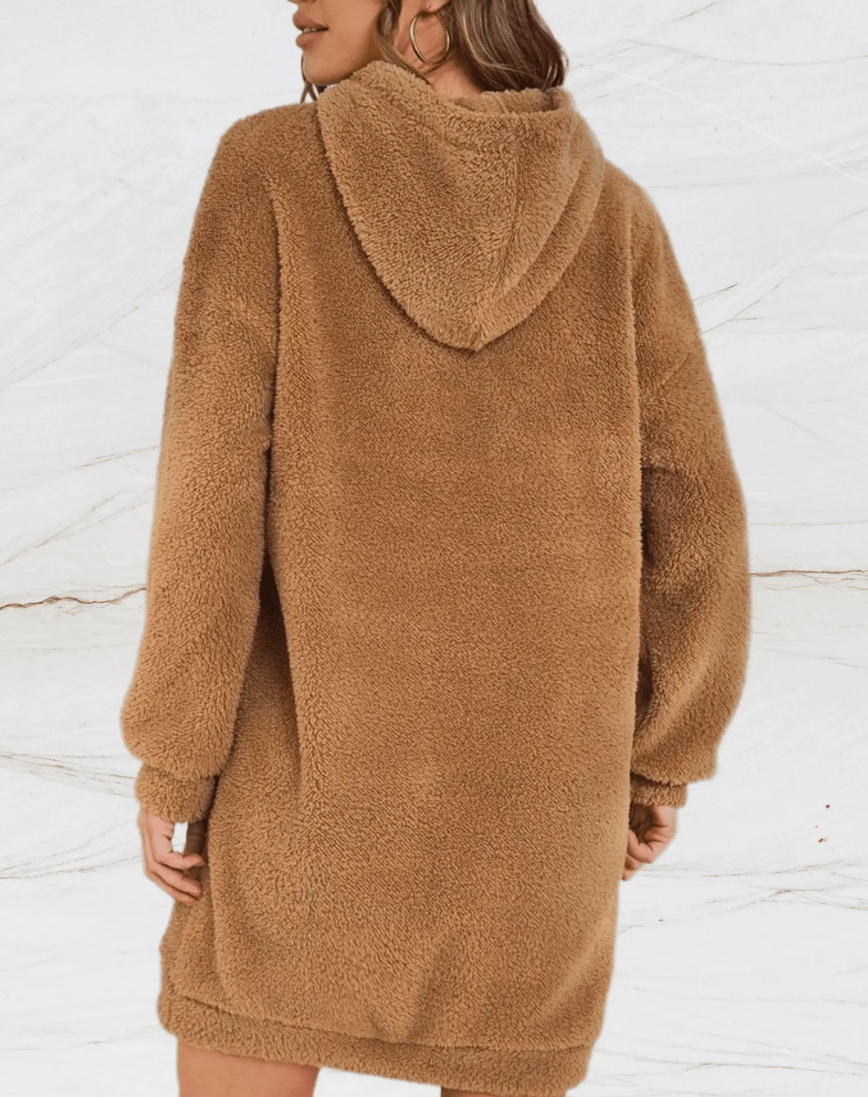 Gemütlicher Oversized Flauschiger Hoodie Für Frauen