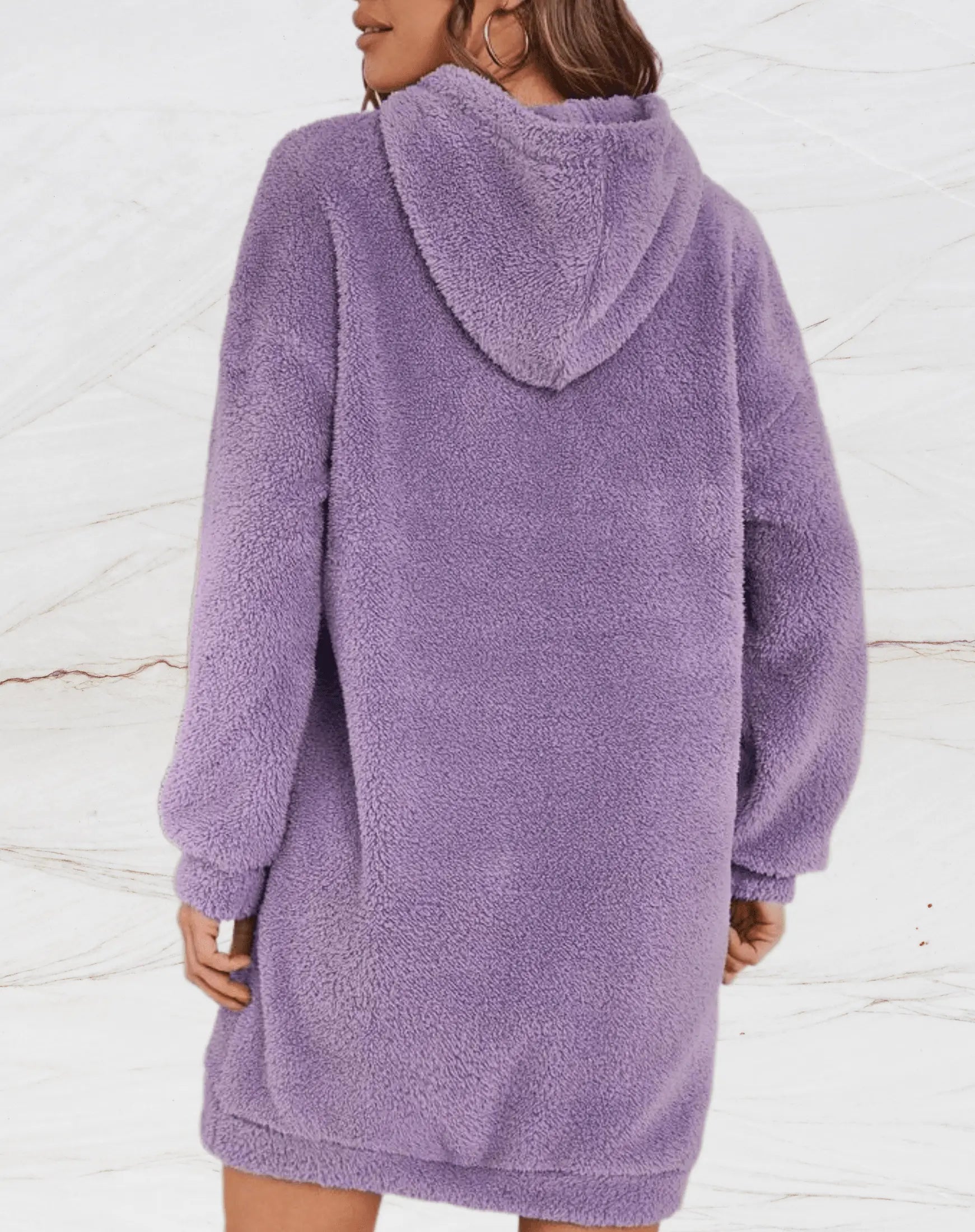 Gemütlicher Oversized Flauschiger Hoodie Für Frauen