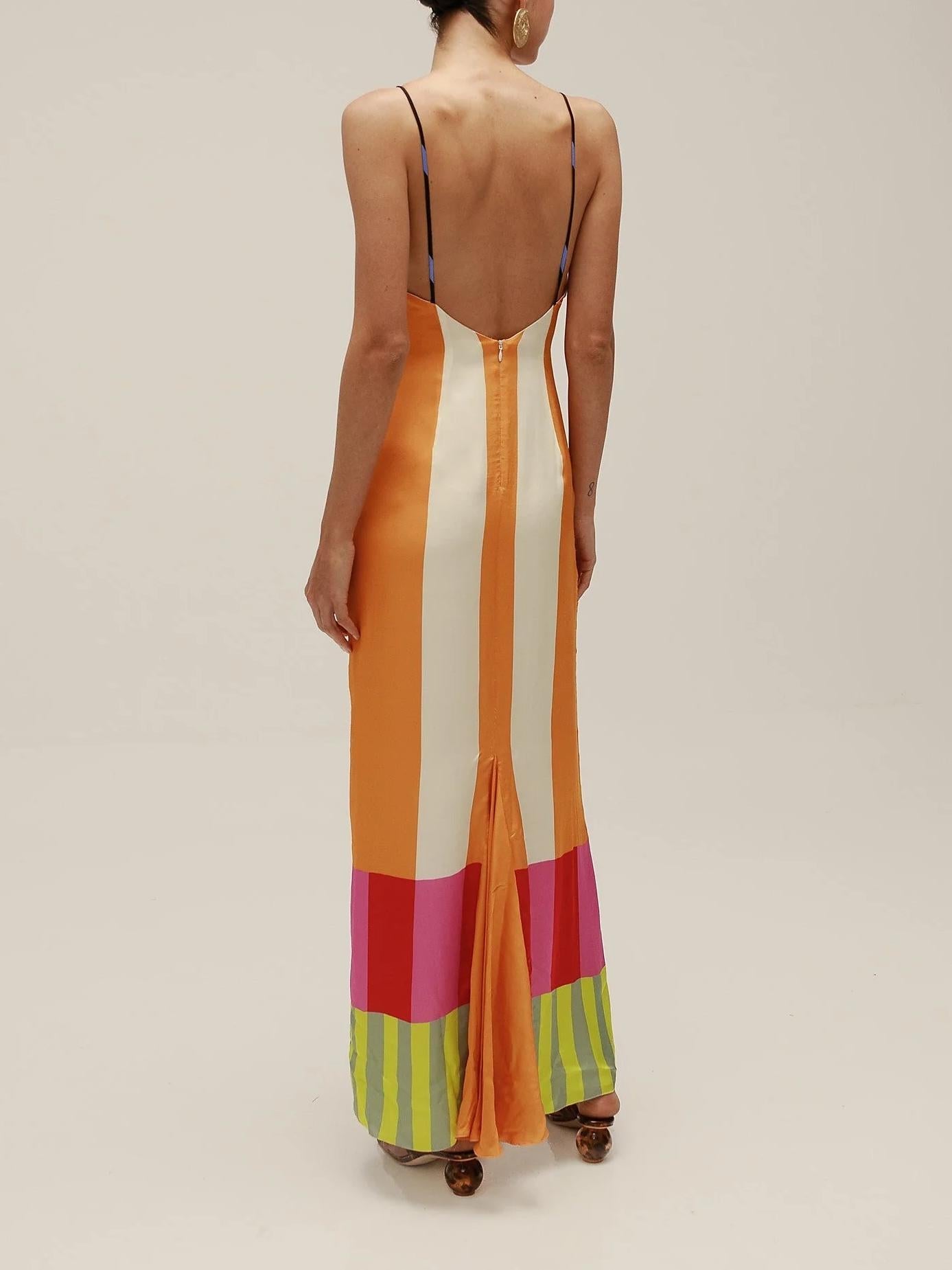 Brezia | Langes Sommerkleid mit Farbblöcken