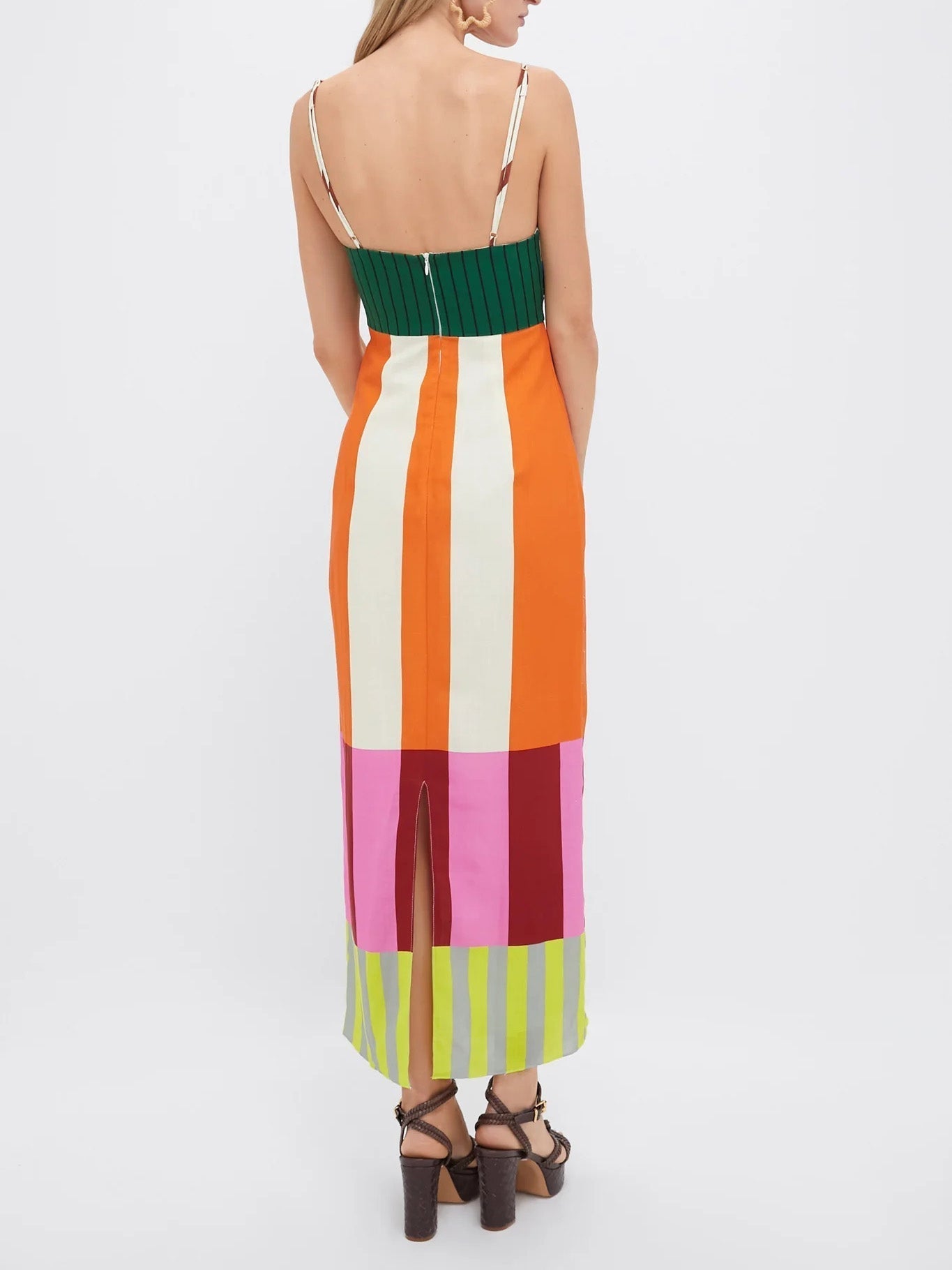 Brezia | Langes Sommerkleid mit Farbblöcken