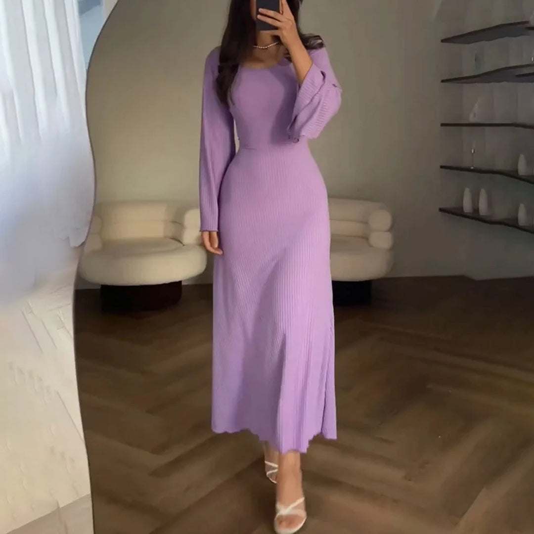 Elegantes Maxikleid aus Strick Für Frauen