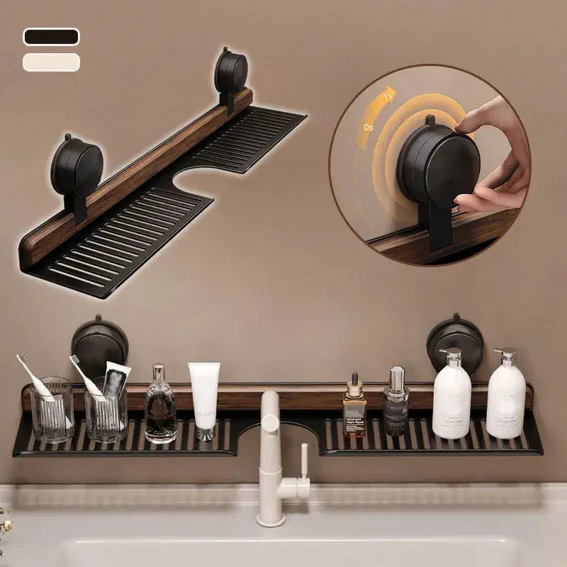 Spülbeckenregal aus Walnussholz – Ordnung ohne Bohren product image 4