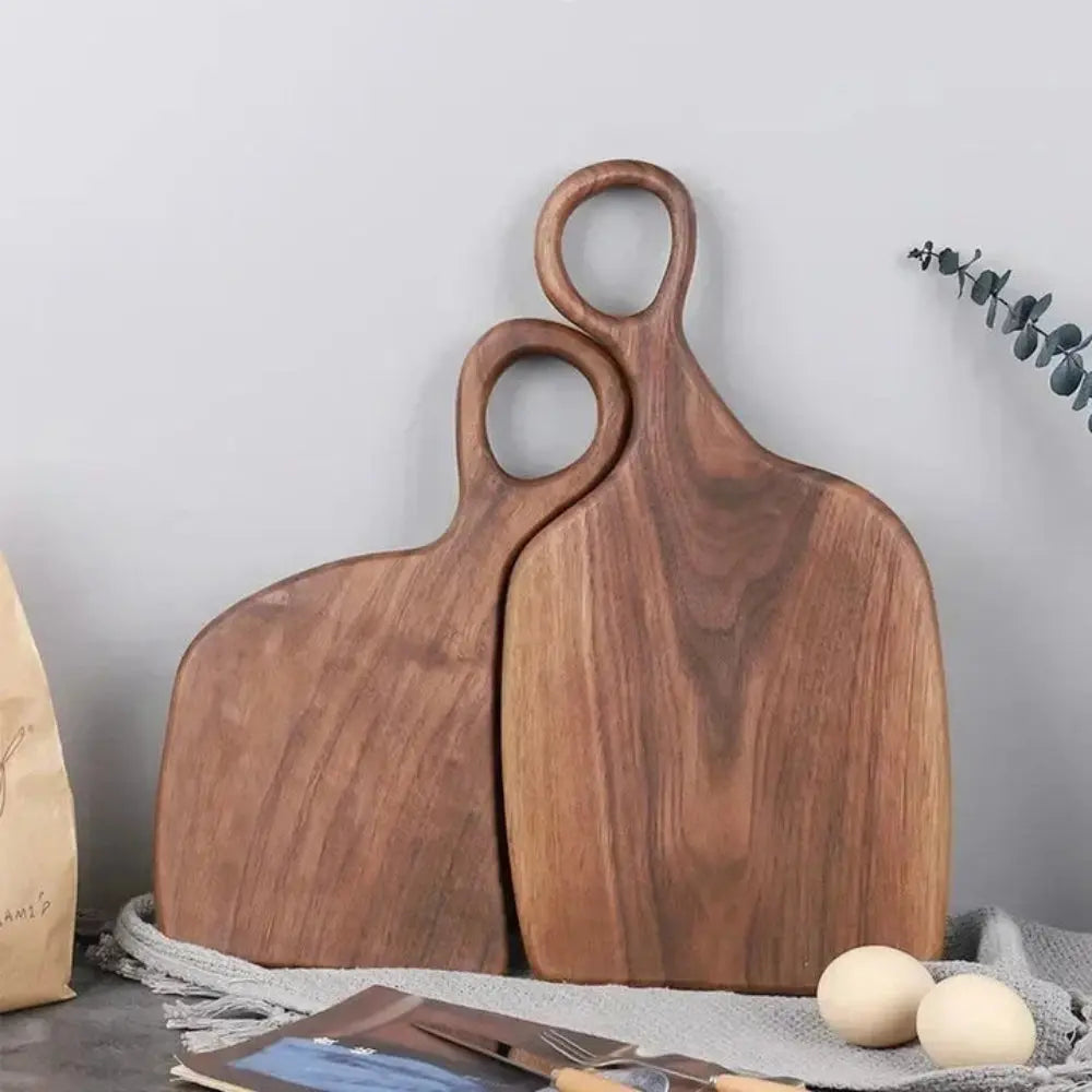 Walnuss-Schneidebrett 2er-Set – mit Schlaufengriff zum Aufhängen product image 1