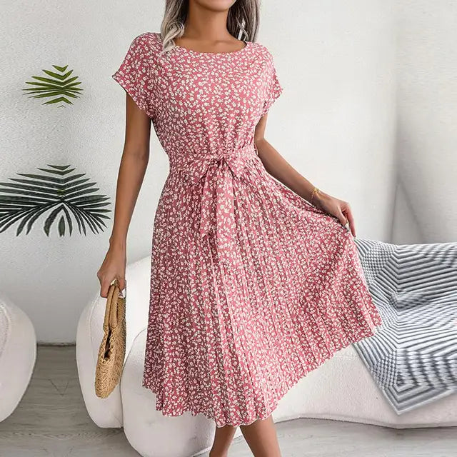 Fließendes Ärmelloses Sommerkleid Für Frauen
