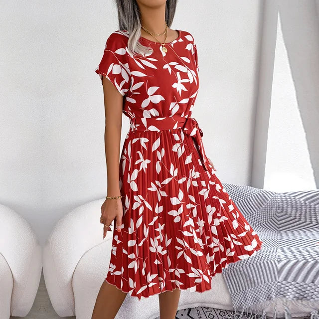Fließendes Ärmelloses Sommerkleid Für Frauen