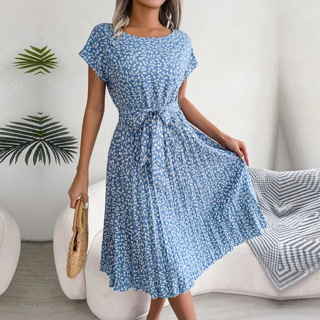 Fließendes Ärmelloses Sommerkleid Für Frauen