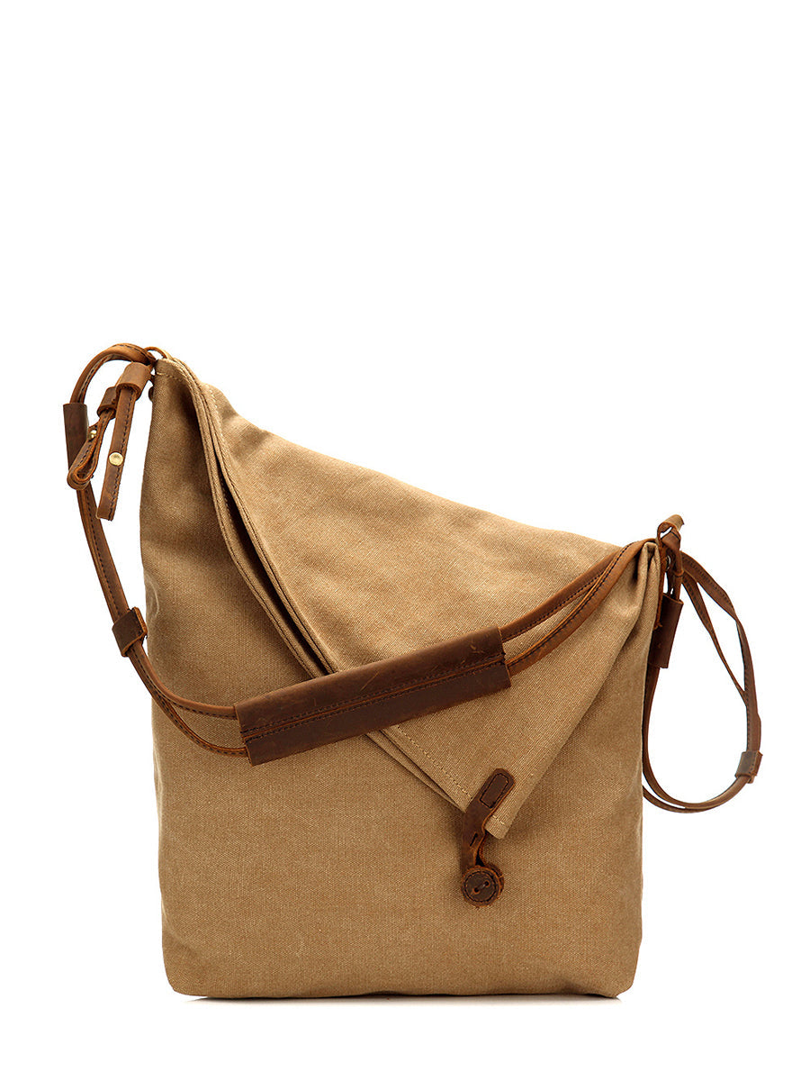 Ambrosia | Damen Canvas und Leder Crossbody Tasche