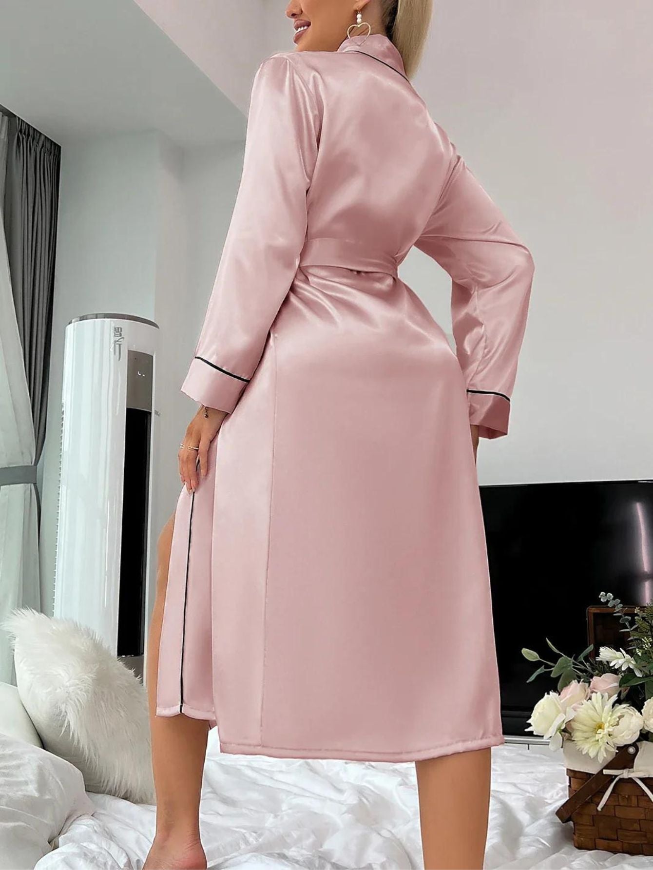 Fayalyn | Eleganter Satin-Kimono