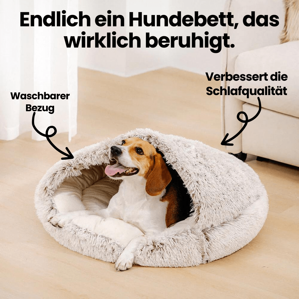 Haustierhöhle mit Kapuze – Gemütlicher Rückzugsort für Hunde und Katzen product image 3