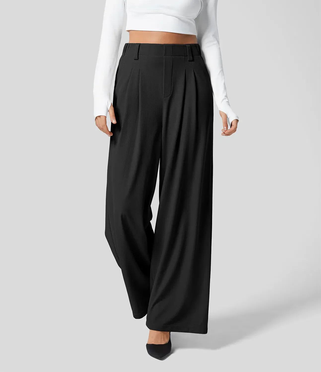 Schicke High Waist Weitbein Hose für Damen