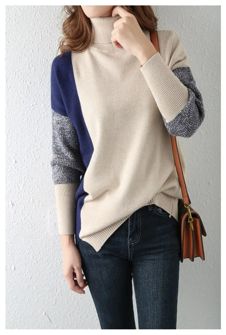 Gemütlicher Rollkragenpullover mit elegantem Sitz für Frauen