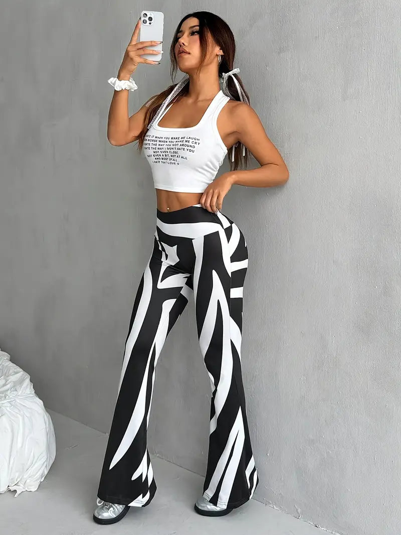 Figurschmeichelnde High-Waist-Stretchhose für Damen