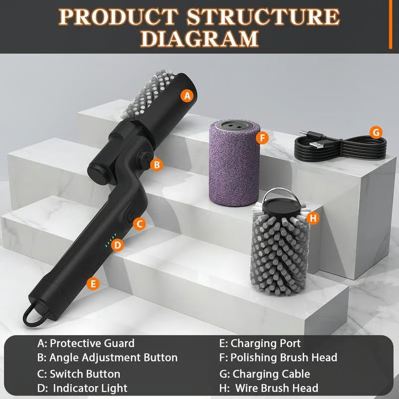 Wiederaufladbare Grillbürste Elektrisch – Mühelose Reinigung product image 8