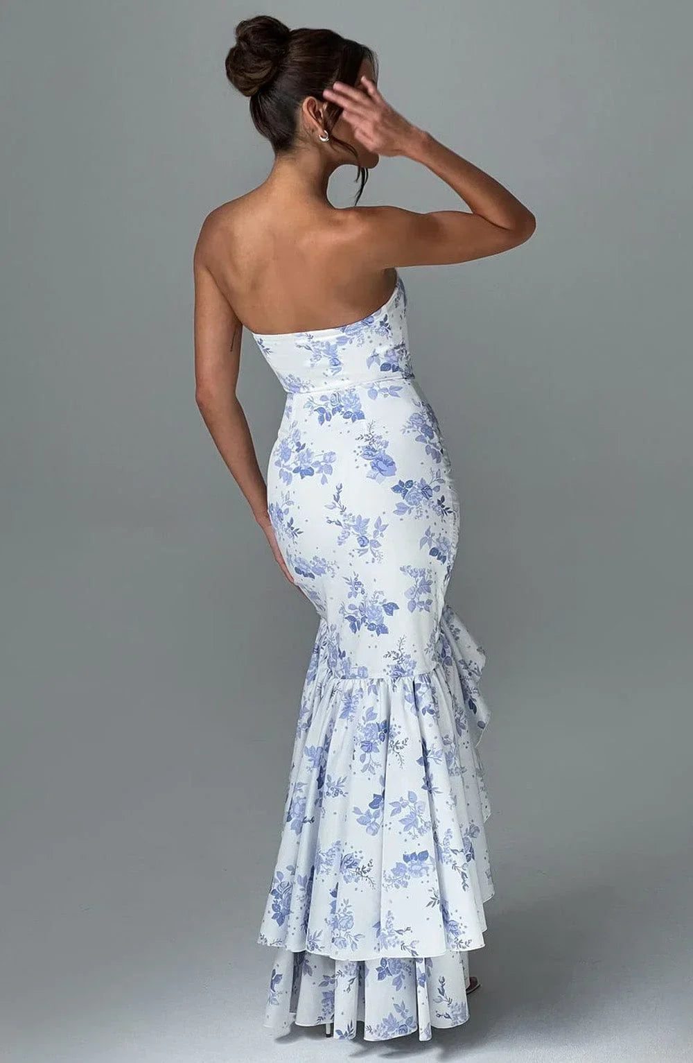 Ärmelloses Maxikleid Mit Schlitz Und Rüschen Für Frauen
