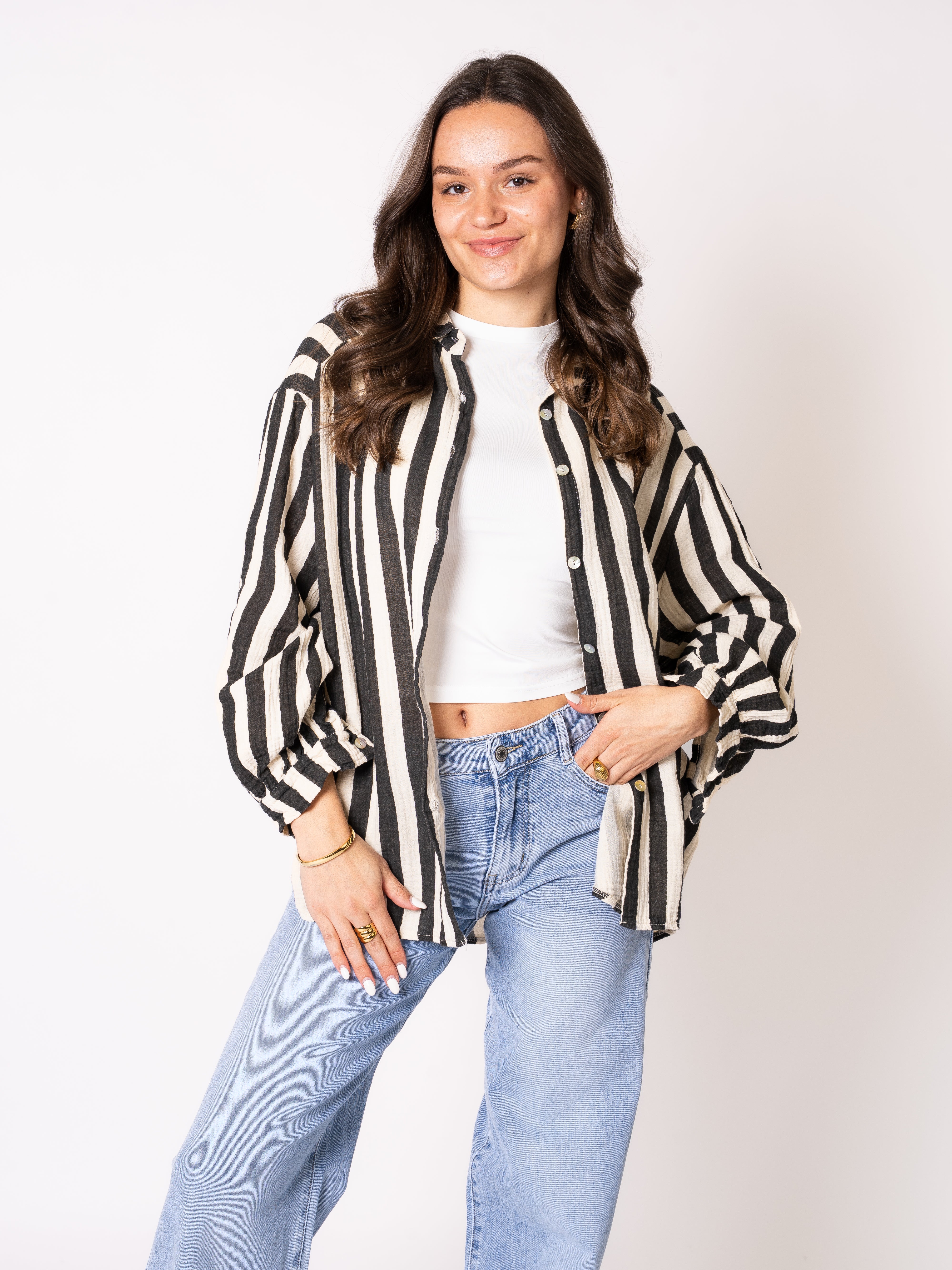 Liesl | Oversize Musselinbluse