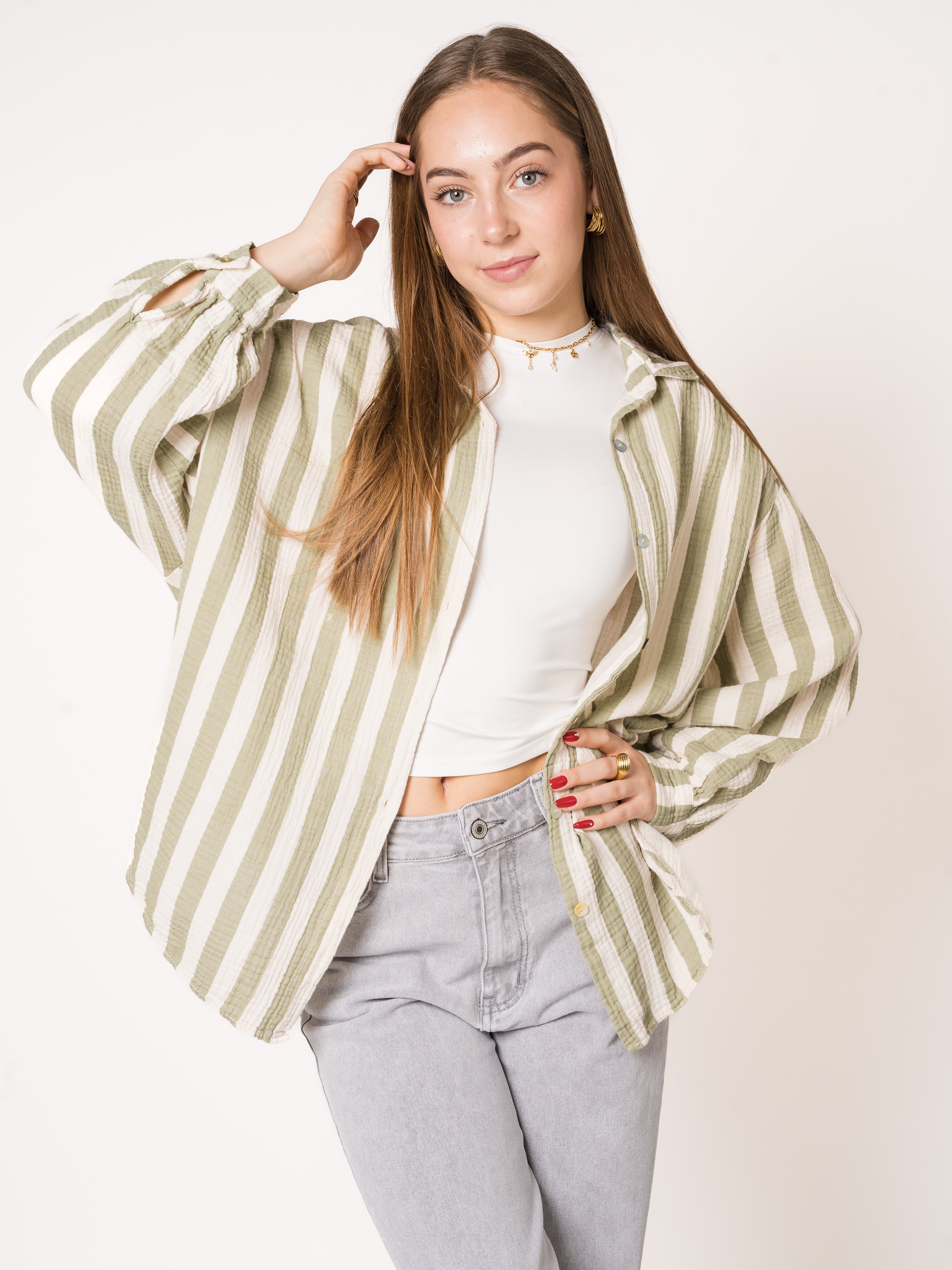 Liesl | Oversize Musselinbluse