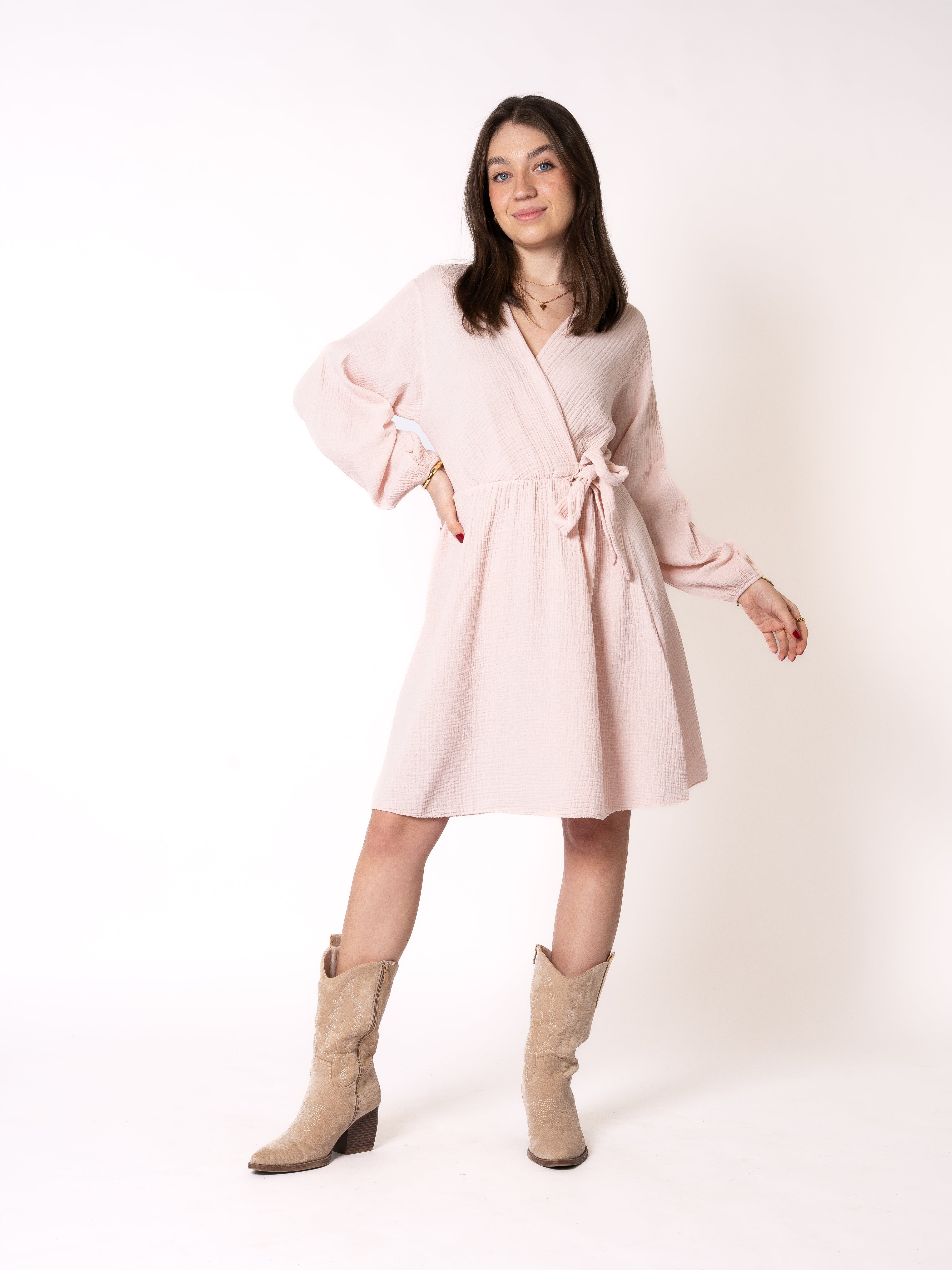 Alecia | Musselin Wickel Minikleid