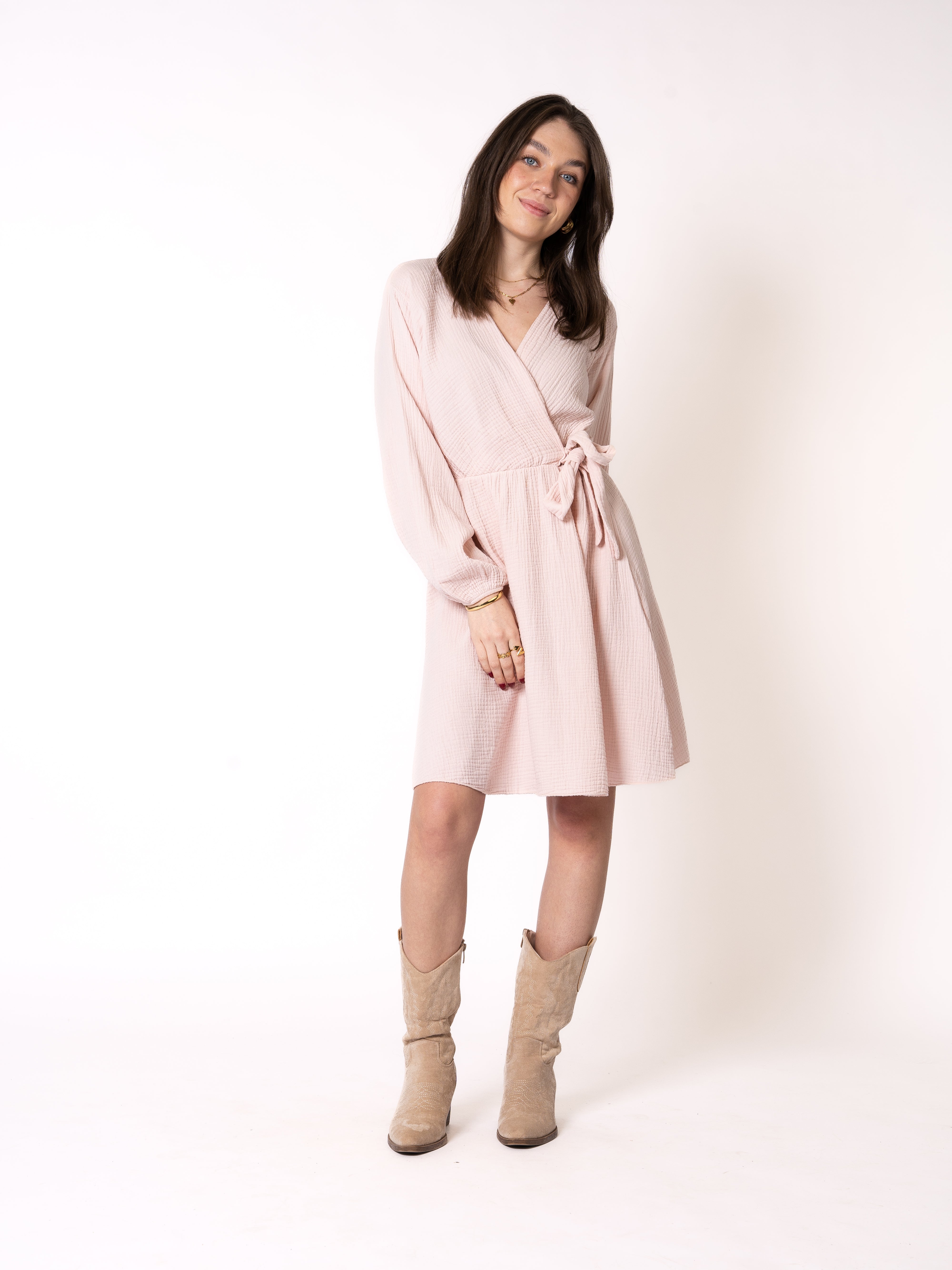 Alecia | Musselin Wickel Minikleid