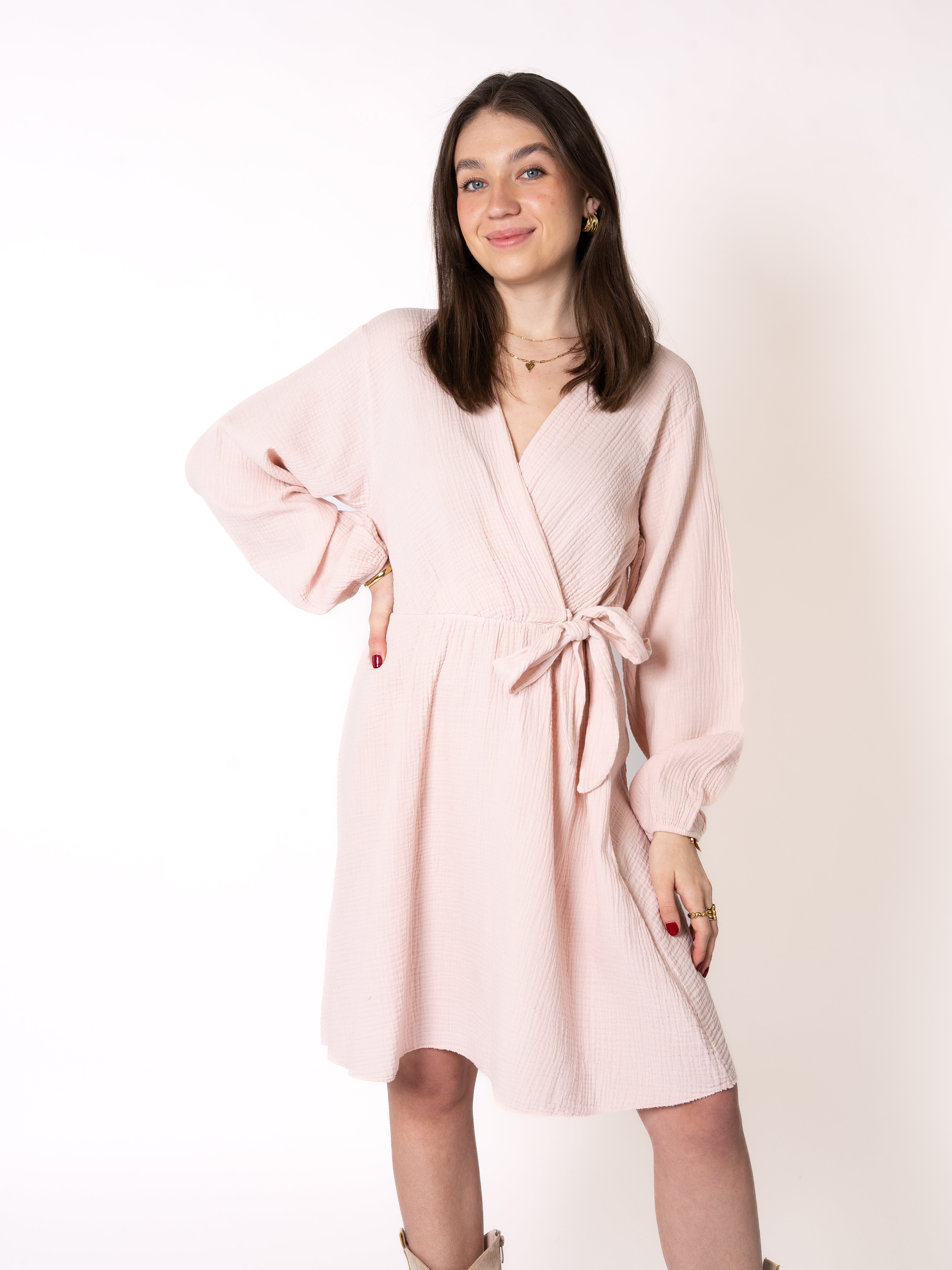 Alecia | Musselin Wickel Minikleid