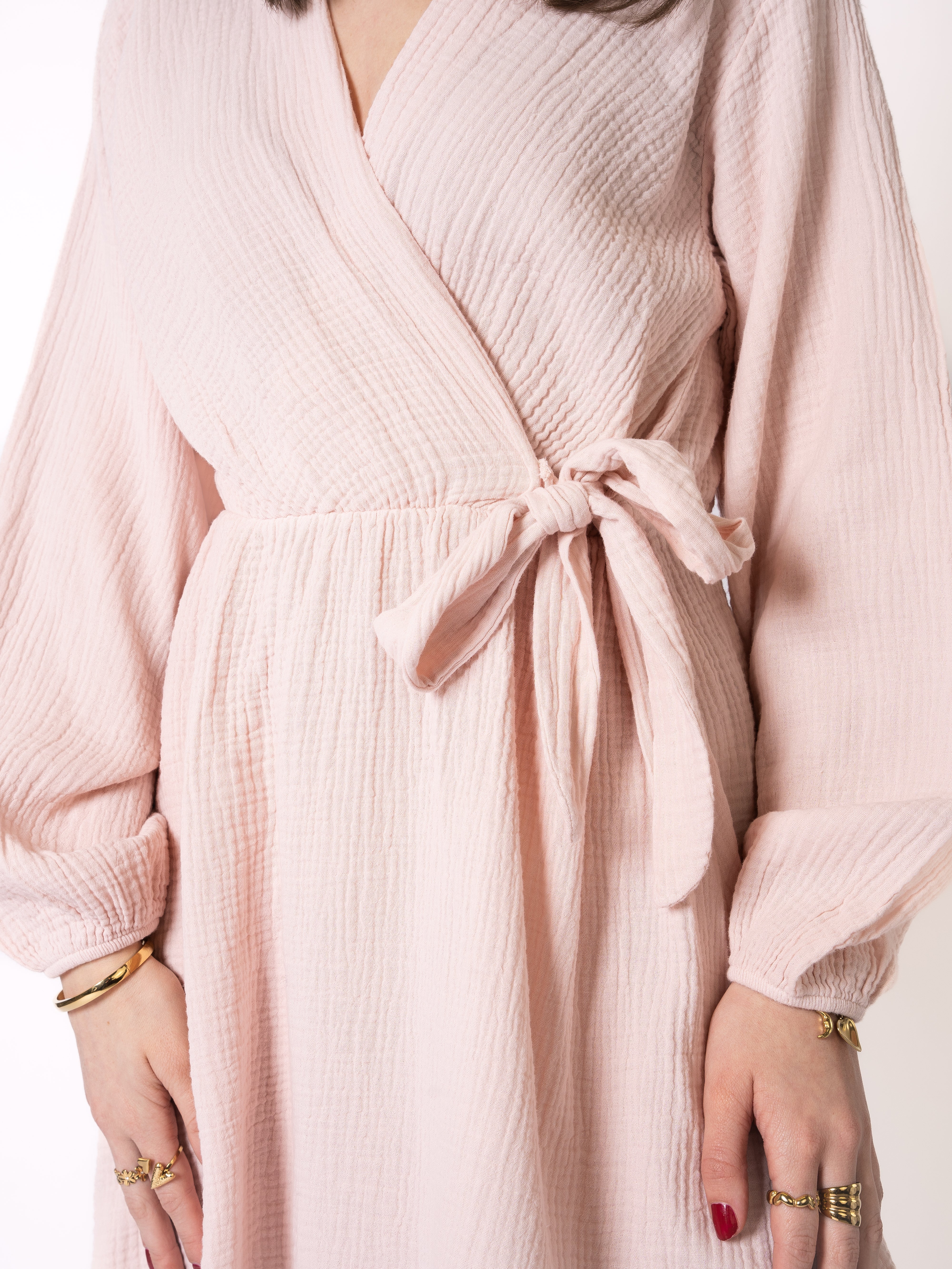 Alecia | Musselin Wickel Minikleid
